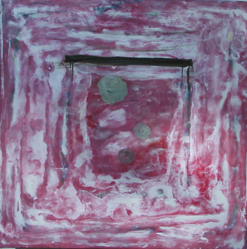 "Cocktail" series. No. 3. Encaustic on Canvas. 101cm x 101cm